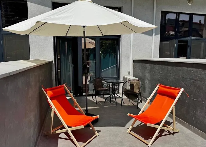 Appartement аркадія, з терасою та 3 хв до моря