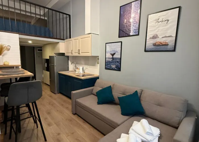 Appartement аркадія, з терасою та 3 хв до моря